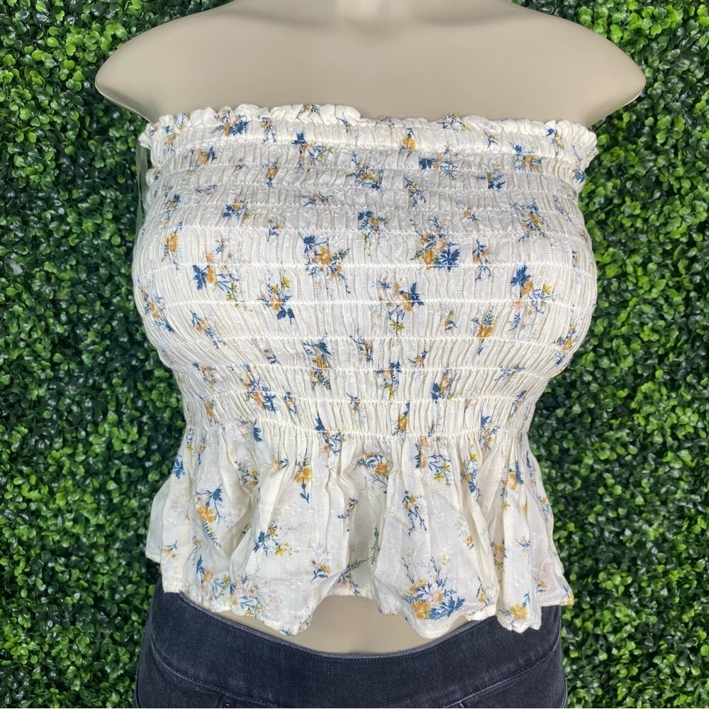 NWOT American eagle‎ strapless smocked top whimsical cottage core